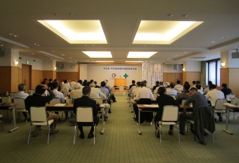6月16日JAグリーンパレスにて　安全大会を開催しました。これからも無事故・無災害の工事を目指します。
